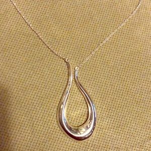 NWOT Teardrop Silver Necklace